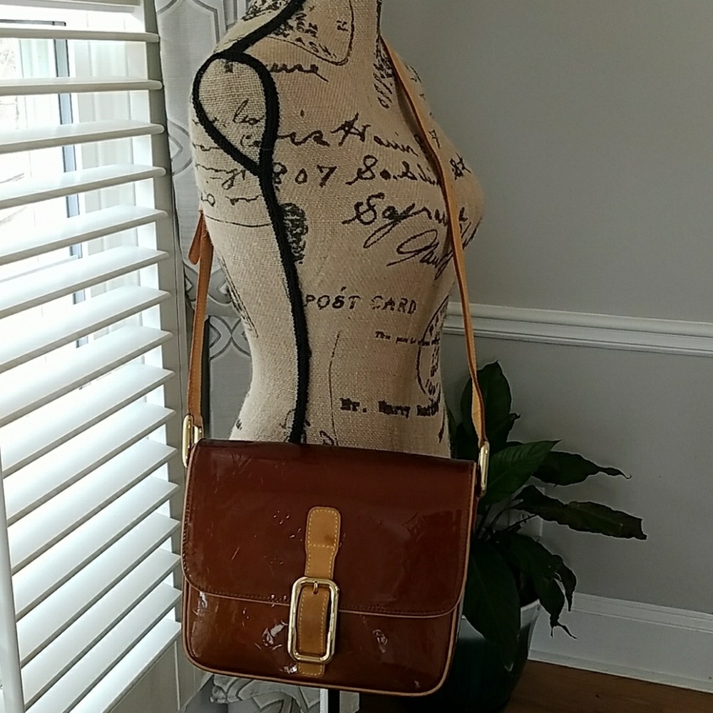 SOLD***Louis Vuitton Bronze Christie Vernis